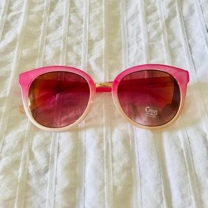 Sam Edelman pink ombré sunglasses, mirror lenses